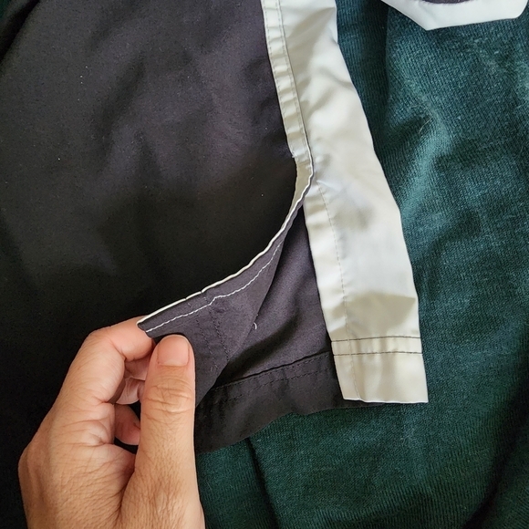 Nike Black White Cropped Pants Women's Small S (4-6) Pockets Inner Drawstring - Picture 5 of 10